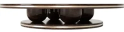 Casa Padrino Luxus Couchtisch Dunkelbraun Ø 130 x H. 38 cm - Runder Massivholz Wohnzimmertisch - Wohnzimmer Möbel - Luxus Möbel