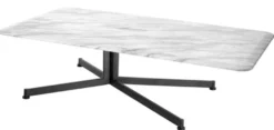 Casa Padrino Luxus Couchtisch Weiß / Schwarz 140 x 80 x H. 39 cm - Wohnzimmermöbel
