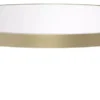 Casa Padrino Luxus Couchtisch Messing / Bronze Ø 124 x H. 34,5 cm - Runder Edelstahl Wohnzimmertisch mit Spiegelglas Tischplatte - Luxus Wohnzimmer Möbel