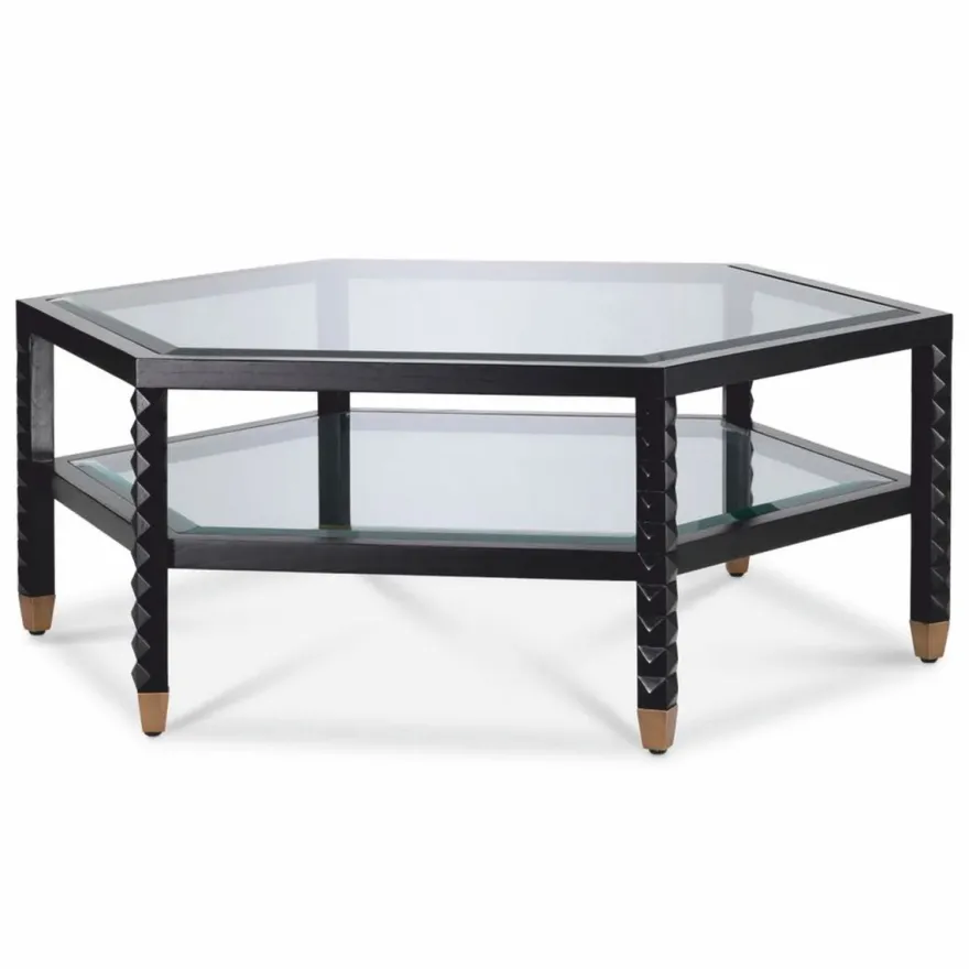 Casa Padrino Luxus Couchtisch Schwarz / Bronze 120 cm - Hotel & Wohnzimmer Möbel