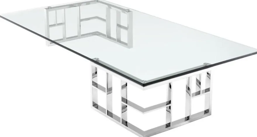 Casa Padrino Luxus Couchtisch / Wohnzimmertisch Silber 180 x 90 x H. 32,2 cm - Luxus Kollektion