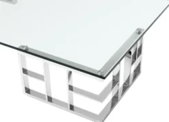 Casa Padrino Luxus Couchtisch / Wohnzimmertisch Silber 180 x 90 x H. 32,2 cm - Luxus Kollektion