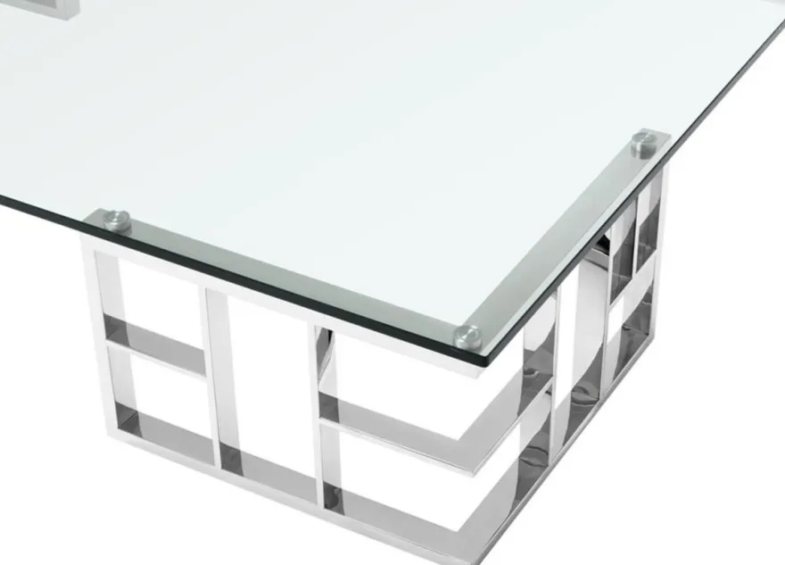 Casa Padrino Luxus Couchtisch / Wohnzimmertisch Silber 180 x 90 x H. 32,2 cm - Luxus Kollektion