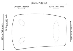 Casa Padrino Luxus Couchtisch Naturfarben 185 x 120 x H. 30 cm - Massivholz Wohnzimmertisch mit leicht gebogener Tischplatte - Wohnzimmer Möbel - Hotel Möbel - Luxus Möbel - Luxus Einrichtung