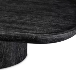 Casa Padrino Luxus Couchtisch Schwarzgrau 140 x 79,5 x H. 35 cm - Massivholz Wohnzimmertisch - Massivholz Wohnzimmer Möbel - Luxus Qualität