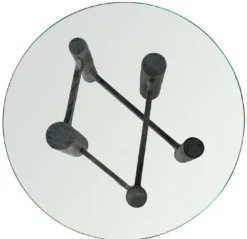 Casa Padrino Luxus Couchtisch Antik Schwarz Ø 75 x H. 35,5 cm - Runder Aluminium Wohnzimmertisch mit Glasplatte - Wohnzimmer Möbel - Luxus Möbel - Luxus Einrichtung