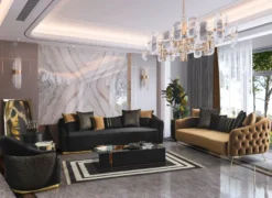 Casa Padrino Luxus Couchtisch Schwarz / Gold 110 x 70 x H. 43 cm - Rechteckiger Wohnzimmertisch - Wohnzimmer Möbel - Luxus Möbel - Luxus Einrichtung - Wohnzimmer Einrichtung