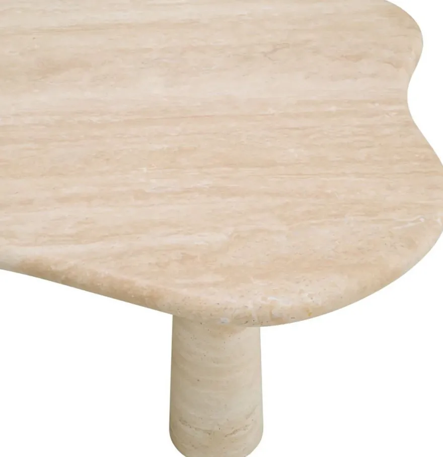 Casa Padrino Luxus Couchtisch Beige 116 x 73 x H. 34 cm - Travertin Naturstein Wohnzimmertisch - Wohnzimmer Möbel - Travertin Möbel - Luxus Möbel - Luxus Einrichtung