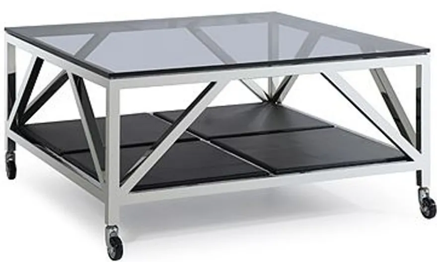 Casa Padrino Luxus Couchtisch Silber 100 x 100 x H. 50 cm - Wohnzimmer Möbel