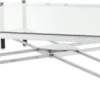 Casa Padrino Luxus Couchtisch Silber / Schwarz 115 x 115 x H. 35 cm - Luxus Wohnzimmermöbel