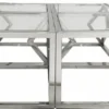 Casa Padrino Luxus Couchtisch Silber 112 x 112 x H. 43 cm - Metall Wohnzimmertisch mit Glasplatten - Wohnzimmer Möbel - Luxus Möbel