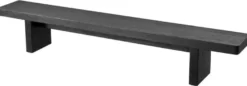 Casa Padrino Luxus Couchtisch Schwarz 240 x 35 x H. 41 cm - Riesiger Massivholz Wohnzimmertisch - Wohnzimmer Möbel - Hotel Möbel - Luxus Möbel - Luxus Einrichtung