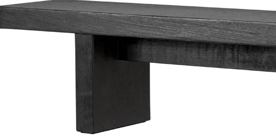 Casa Padrino Luxus Couchtisch Schwarz 240 x 35 x H. 41 cm - Riesiger Massivholz Wohnzimmertisch - Wohnzimmer Möbel - Hotel Möbel - Luxus Möbel - Luxus Einrichtung