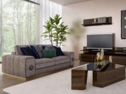 Casa Padrino Luxus Couchtisch Set Braun - 2 Rechteckige Wohnzimmertische - Luxus Wohnzimmer Möbel