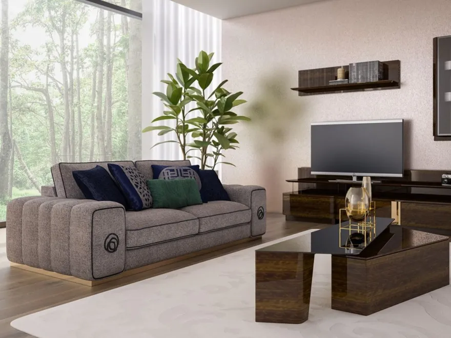 Casa Padrino Luxus Couchtisch Set Braun - 2 Rechteckige Wohnzimmertische - Luxus Wohnzimmer Möbel