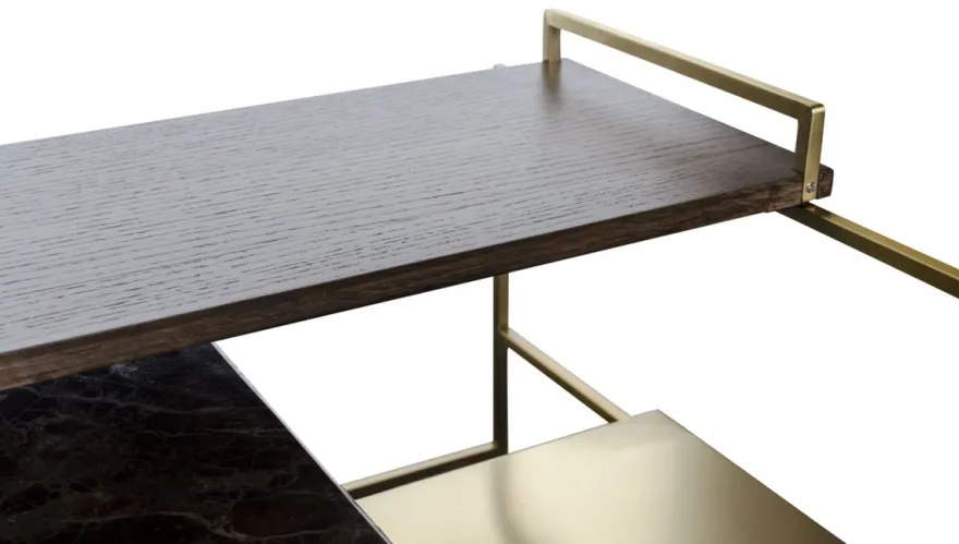 Casa Padrino Luxus Couchtisch Gold 60 x 60 x H. 36,5 cm - Designer Wohnzimmertisch
