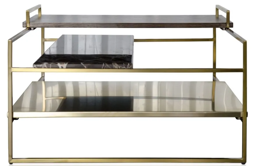 Casa Padrino Luxus Couchtisch Gold 60 x 60 x H. 36,5 cm - Designer Wohnzimmertisch