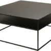 Casa Padrino Luxus Couchtisch Schwarz 80 x 80 x H. 40 cm - Moderner Metall Wohnzimmertisch - Luxus Wohnzimmer Möbel