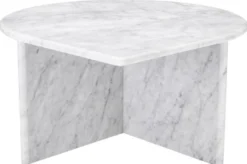 Casa Padrino Luxus Couchtisch Set Weiß - 3 Wohnzimmertische aus hochwertigem Carrara Marmor - Luxus Möbel