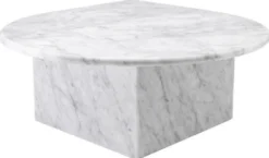Casa Padrino Luxus Couchtisch Set Weiß - 3 Wohnzimmertische aus hochwertigem Carrara Marmor - Luxus Möbel