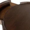 Casa Padrino Luxus Couchtisch Dunkelbraun Ø 90 x H. 40 cm - Runder Wohnzimmertisch mit Schublade - Wohnzimmer Möbel - Massivholz Möbel - Luxus Möbel - Luxus Einrichtung