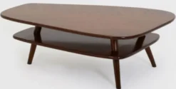 Casa Padrino Luxus Couchtisch Dunkelbraun 105 x 84 x H. 39 cm - Massivholz Wohnzimmertisch - Luxus Wohnzimmer Möbel