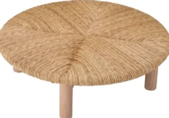 Casa Padrino Luxus Couchtisch Naturfarben Ø 100 x H. 30,5 cm - Runder Wohnzimmertisch - Wohnzimmer Möbel - Luxus Möbel - Luxus Einrichtung