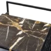 Casa Padrino Luxus Couchtisch Schwarz 60 x 60 x H. 36,5 cm - Designer Wohnzimmertisch