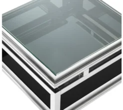 Casa Padrino Luxus Couchtisch 4er Set Silber - Designer Wohnzimmermöbel