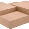 Casa Padrino Luxus Couchtisch Naturfarben / Bronze 114 x 114 x H. 40 cm - Quadratischer Wohnzimmertisch - Wohnzimmer Möbel - Massivholz Möbel - Luxus Möbel - Luxus Einrichtung