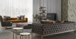 Casa Padrino Luxus Couchtisch Braun / Grau 130 x 80 x H. 32 cm - Rechteckiger Massivholz Wohnzimmertisch - Wohnzimmer Möbel - Luxus Möbel - Luxus Einrichtung
