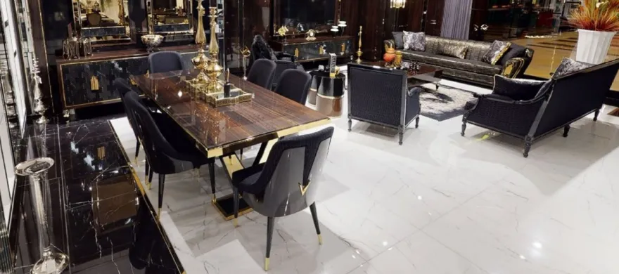 Casa Padrino Luxus Couchtisch Dunkelbraun / Schwarz / Gold 110 x 110 x H. 40 cm - Quadratischer Wohnzimmertisch - Wohnzimmer Möbel - Massivholz Möbel - Luxus Möbel - Luxus Einrichtung