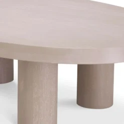Casa Padrino Luxus Couchtisch Beige 149 x 78,5 x H. 35 cm - Massivholz Wohnzimmertisch - Wohnzimmer Möbel - Massivholz Möbel - Luxus Möbel - Luxus Einrichtung - Möbel Luxus - Luxus Qualität