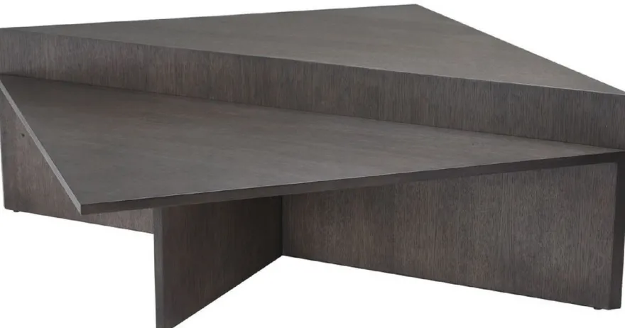 Casa Padrino Luxus Couchtisch Set Mokkafarben - 2 Eichenfurnier Wohnzimmertische - Wohnzimmer Möbel - Luxus Qualität