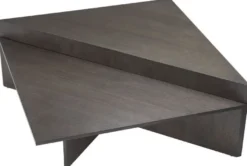 Casa Padrino Luxus Couchtisch Set Mokkafarben - 2 Eichenfurnier Wohnzimmertische - Wohnzimmer Möbel - Luxus Qualität