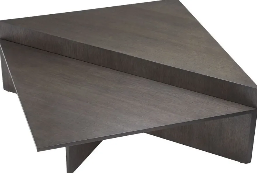 Casa Padrino Luxus Couchtisch Set Mokkafarben - 2 Eichenfurnier Wohnzimmertische - Wohnzimmer Möbel - Luxus Qualität