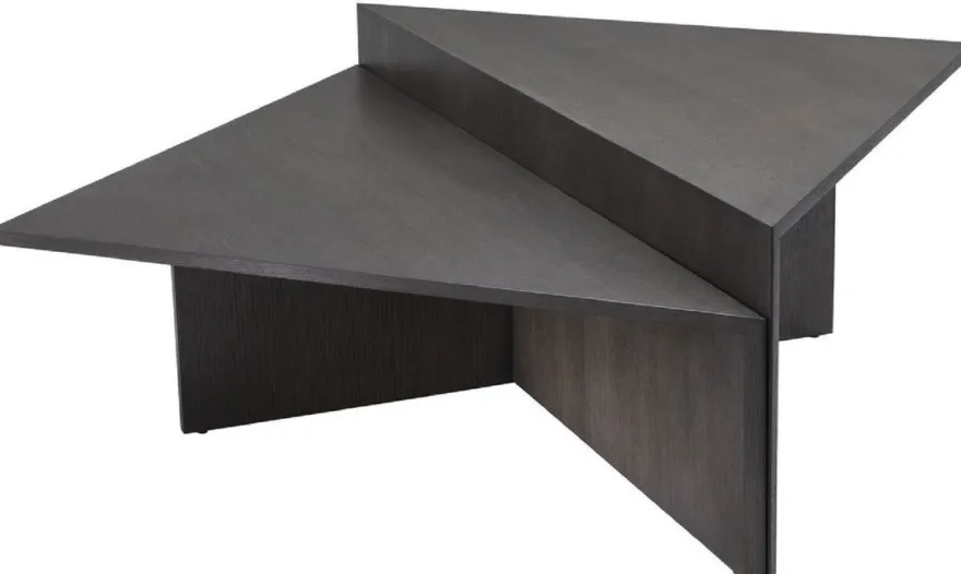 Casa Padrino Luxus Couchtisch Set Mokkafarben - 2 Eichenfurnier Wohnzimmertische - Wohnzimmer Möbel - Luxus Qualität