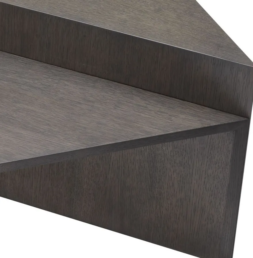 Casa Padrino Luxus Couchtisch Set Mokkafarben - 2 Eichenfurnier Wohnzimmertische - Wohnzimmer Möbel - Luxus Qualität