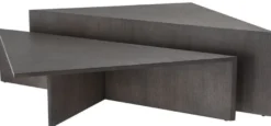 Casa Padrino Luxus Couchtisch Set Mokkafarben - 2 Eichenfurnier Wohnzimmertische - Wohnzimmer Möbel - Luxus Qualität