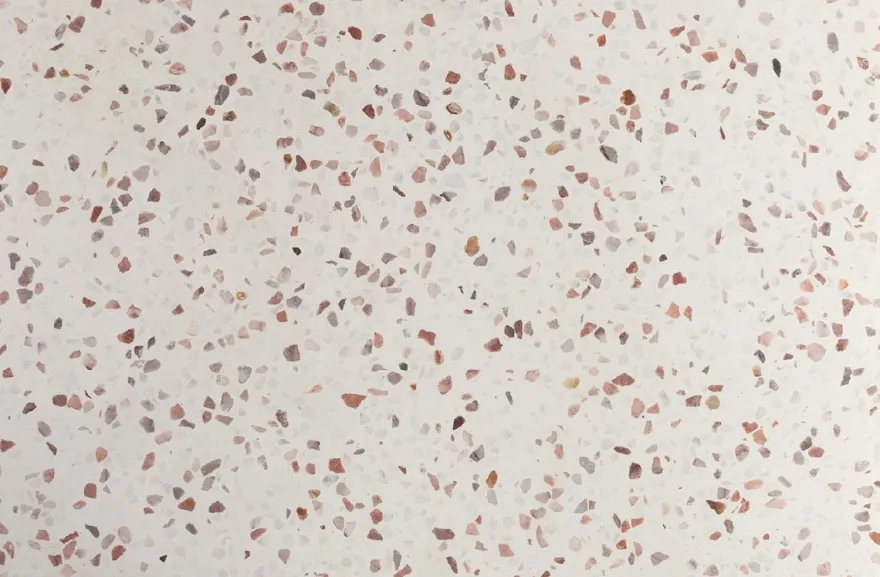Casa Padrino Luxus Couchtisch Weiß Ø 80 x H. 40 cm - Runder Terrazzo Naturstein Wohnzimmertisch - Wohnzimmer Möbel - Naturstein Möbel - Luxus Möbel - Luxus Einrichtung