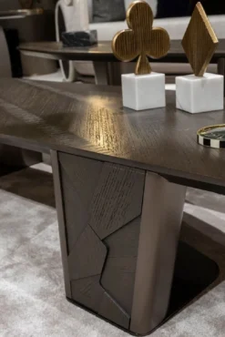 Casa Padrino Luxus Couchtisch 2er Set Dunkelbraun / Bronze - Luxus Wohnzimmertische - Wohnzimmer Möbel - Hotel Möbel - Luxus Möbel
