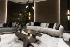 Casa Padrino Luxus Couchtisch 2er Set Dunkelbraun / Bronze - Luxus Wohnzimmertische - Wohnzimmer Möbel - Hotel Möbel - Luxus Möbel