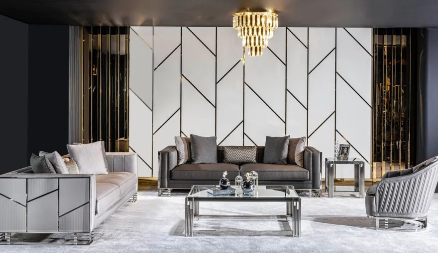 Casa Padrino Luxus Couchtisch Silber 120 x 80 x H. 45 cm - Rechteckiger Wohnzimmertisch mit Glasplatte - Luxus Wohnzimmer Möbel - Luxus Hotel Möbel