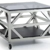 Casa Padrino Luxus Couchtisch Silber 65 x 65 x H. 50 cm - Wohnzimmer Möbel