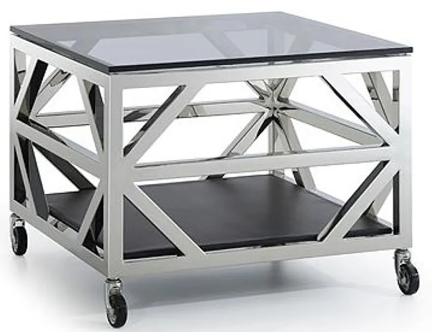 Casa Padrino Luxus Couchtisch Silber 65 x 65 x H. 50 cm - Wohnzimmer Möbel