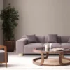 Casa Padrino Luxus Couchtisch Braun / Beige Ø 120 x H. 40 cm - Runder Massivholz Wohnzimmertisch mit Glasplatte und Marmorplatte - Wohnzimmer Möbel - Hotel Möbel - Luxus Möbel - Luxus Einrichtung