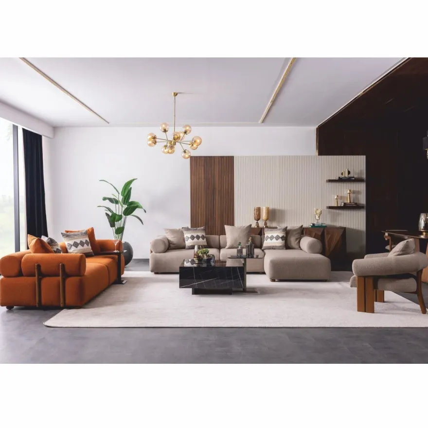 Casa Padrino Luxus Couchtisch in Marmoroptik Schwarz 104 cm - Wohnzimmer Möbel