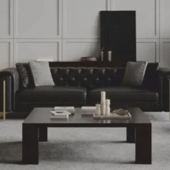Casa Padrino Luxus Couchtisch Dunkelbraun 140 cm - Wohnzimmer & Hotel Möbel