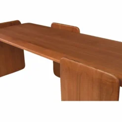 Casa Padrino Luxus Couchtisch Bernstein 155 cm - Massivholz Wohnzimmertisch - Wohnzimmer Möbel - Luxus Möbel