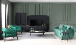 Casa Padrino Luxus Couchtisch Schwarz / Grün / Antik Messing 120 x 120 x H. 38 cm - Quadratischer Wohnzimmertisch mit Marmorplatte - Wohnzimmer Möbel - Hotel Möbel - Luxus Möbel